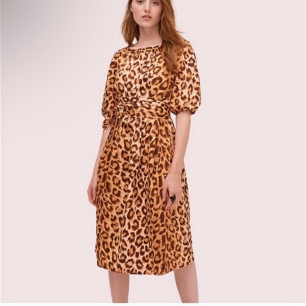 New Kate Spade Dress Panthers Puff Sleeve Women's 14